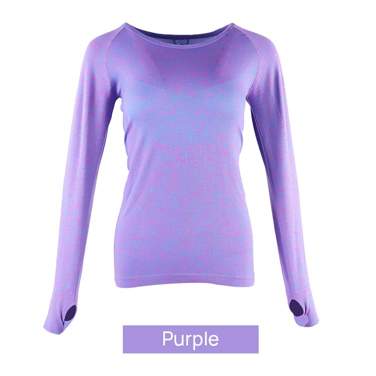 Gloria under scrub shirt in purple